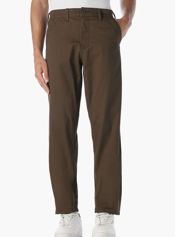 JACK & JONES Solid Regular Fit Trousers