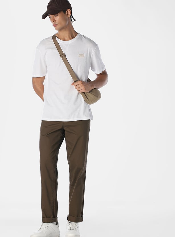 JACK & JONES Solid Regular Fit Trousers