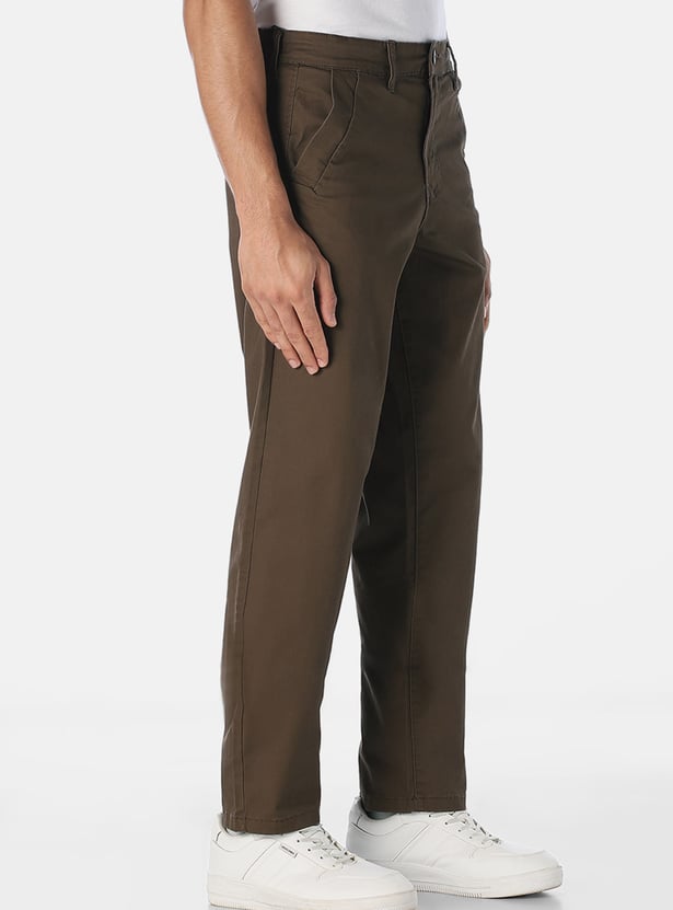 JACK & JONES Solid Regular Fit Trousers
