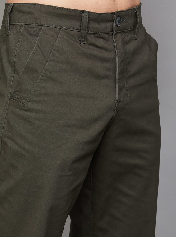 JACK & JONES Solid Regular Fit Trousers