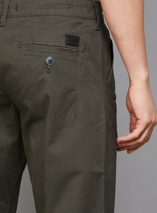 JACK & JONES Solid Regular Fit Trousers