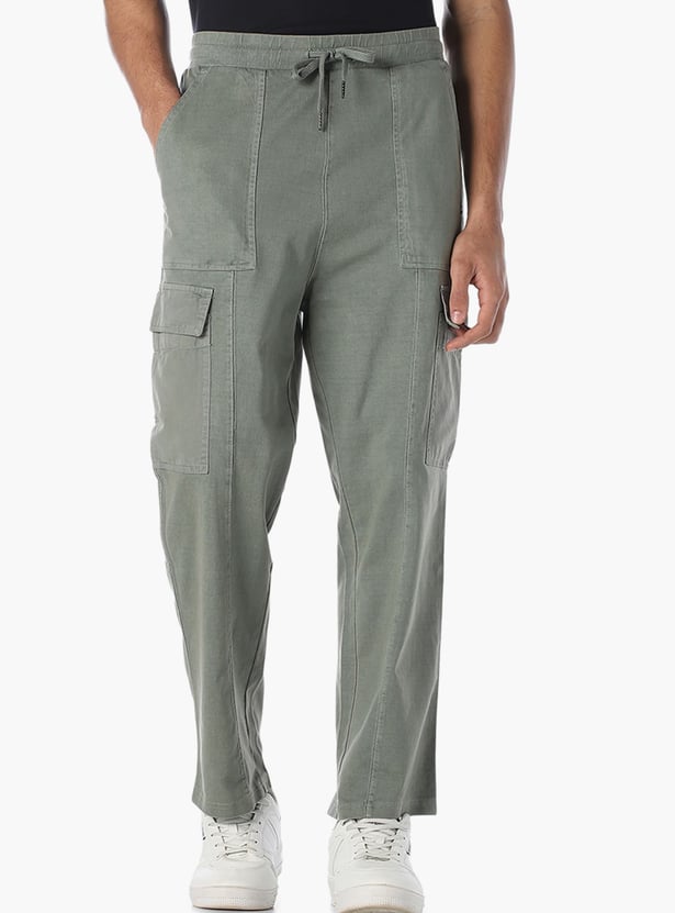 JACK & JONES Solid Regular Fit Cargos