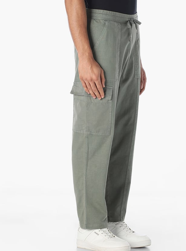 JACK & JONES Solid Regular Fit Cargos