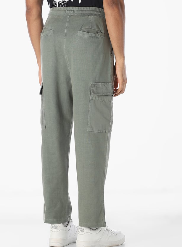 JACK & JONES Solid Regular Fit Cargos