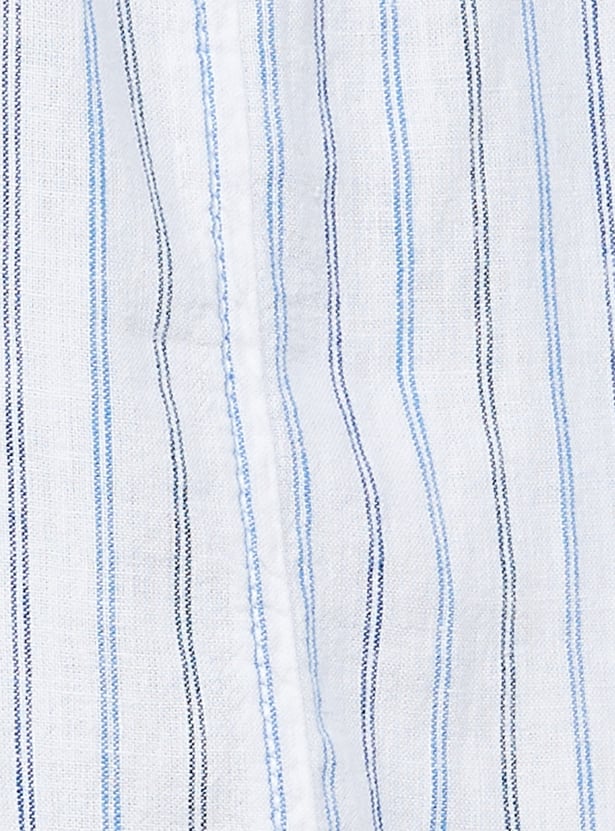 AMERICAN EAGLE Striped Shirt with Double Pockets