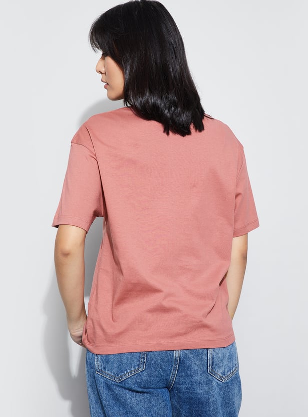 FAME FOREVER Solid Boxy T-shirt