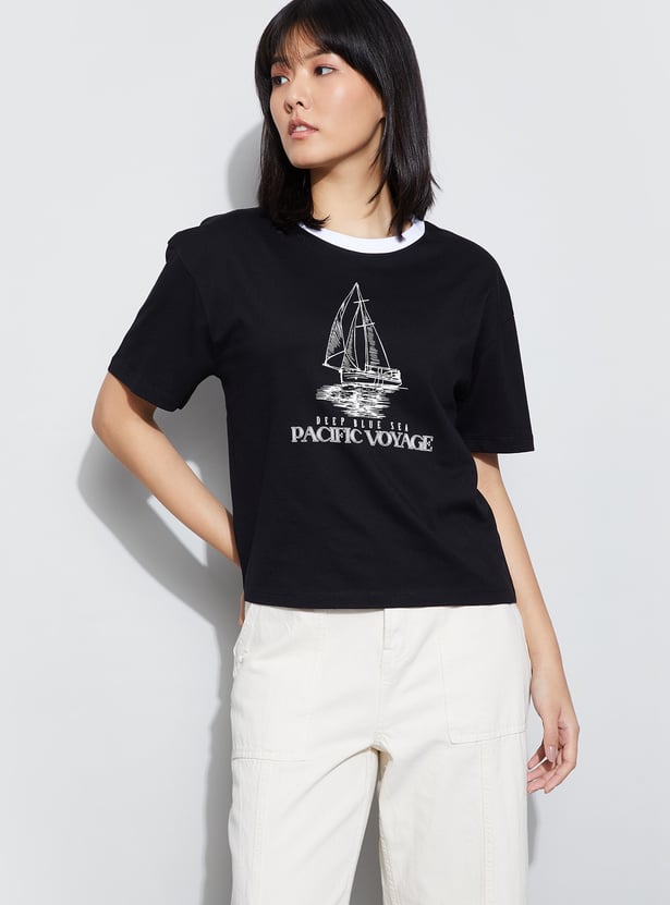 FAME FOREVER Graphic Print T-shirt