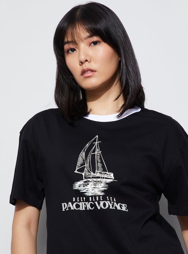 FAME FOREVER Graphic Print T-shirt