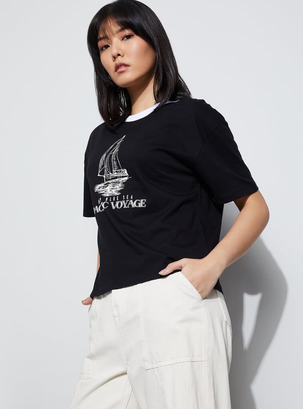 FAME FOREVER Graphic Print T-shirt