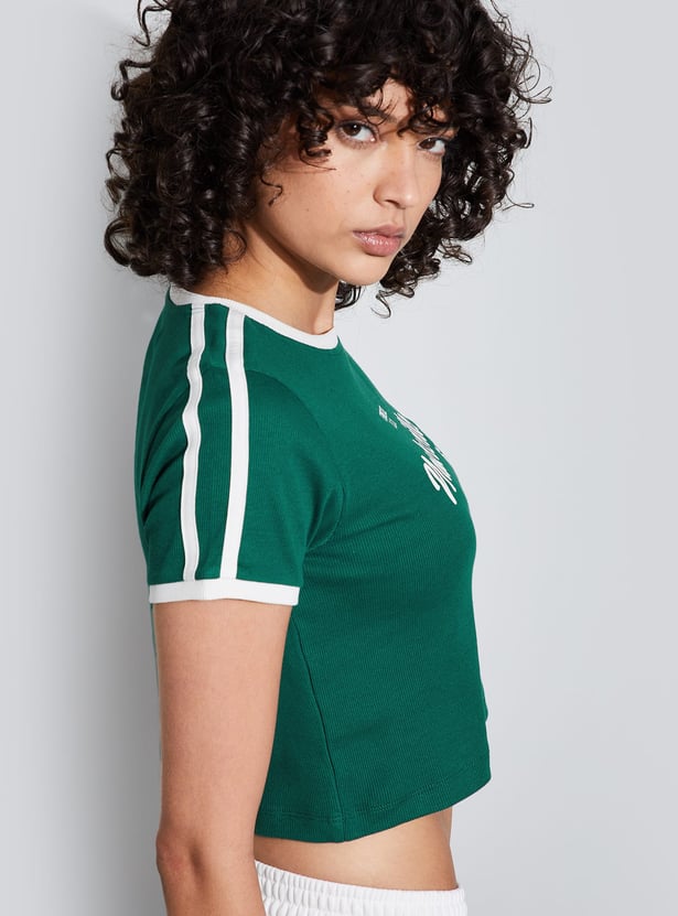 KAPPA Typographic Print Crop T-shirt