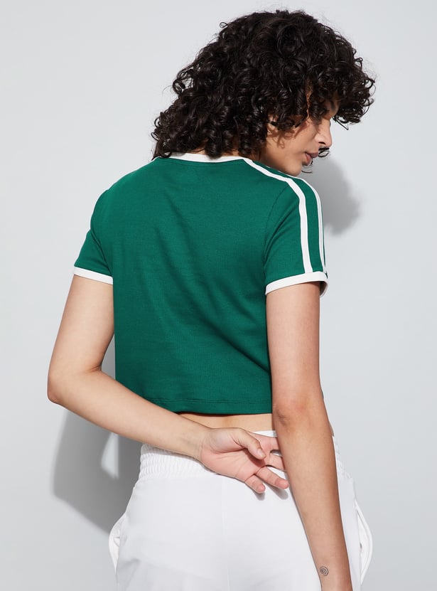 KAPPA Typographic Print Crop T-shirt