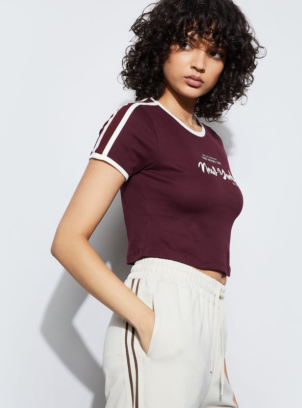 KAPPA Typographic Print Crop T-shirt