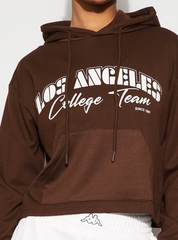 KAPPA Typographic Print Hooded Sweatshirt