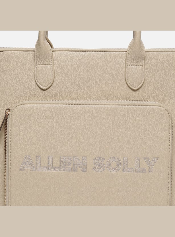 ALLEN SOLLY Embroidered Laptop Bag