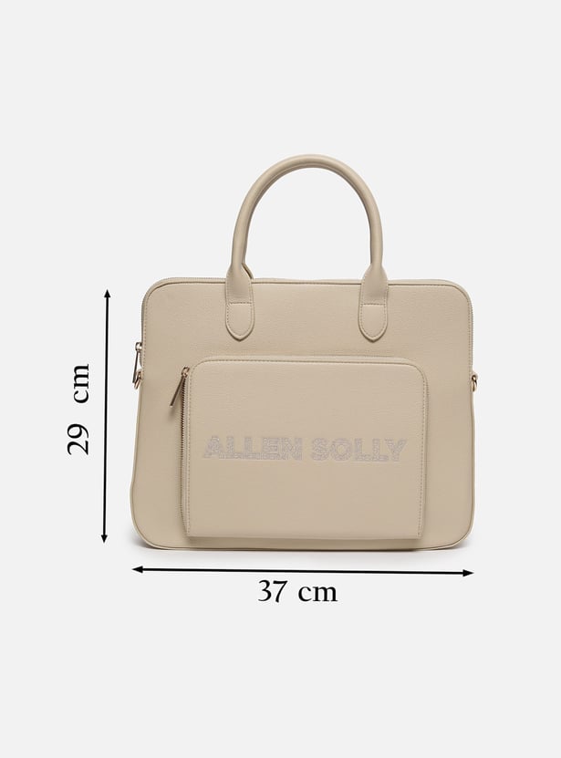 ALLEN SOLLY Embroidered Laptop Bag