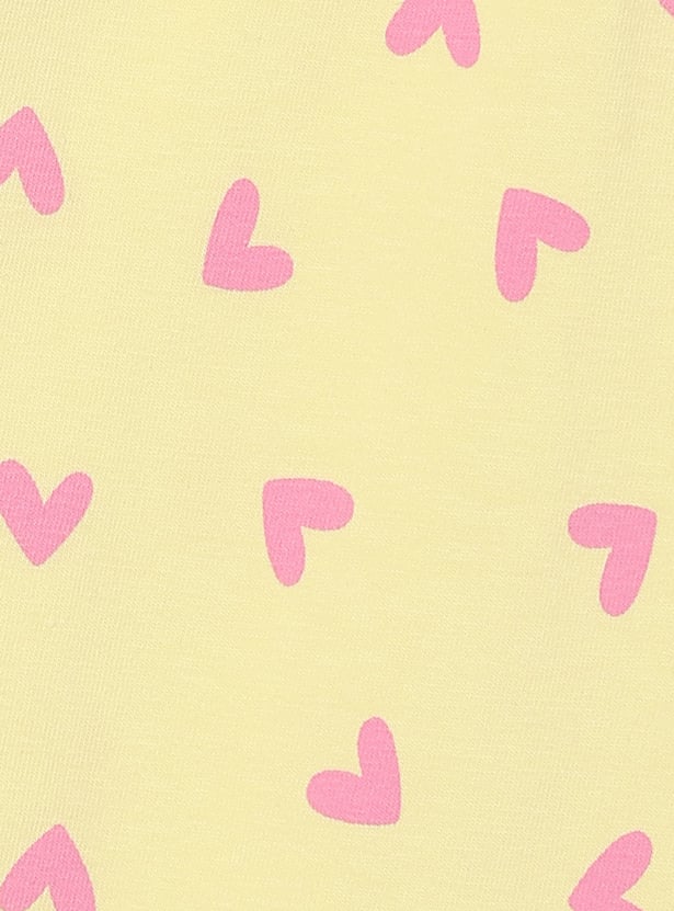 FAME FOREVER Girls Heart Print Elasticated Leggings