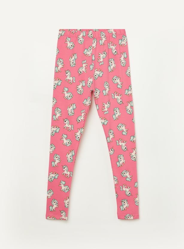 FAME FOREVER Girls Unicorn Print Leggings