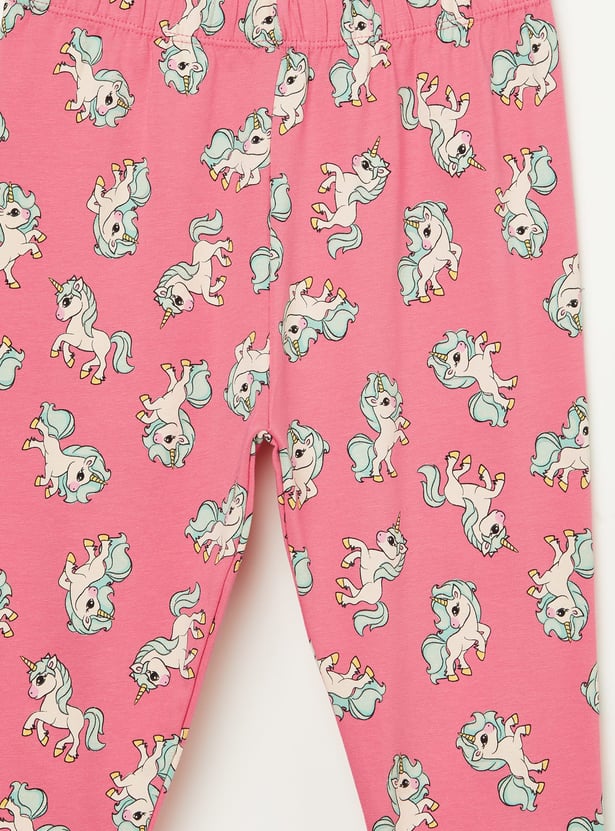 FAME FOREVER Girls Unicorn Print Leggings