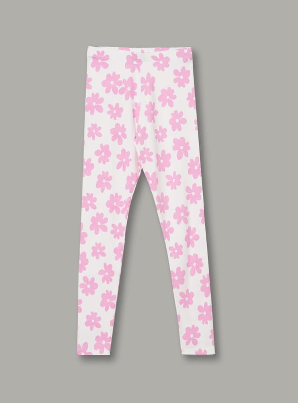 FAME FOREVER Girls Floral Print Leggings