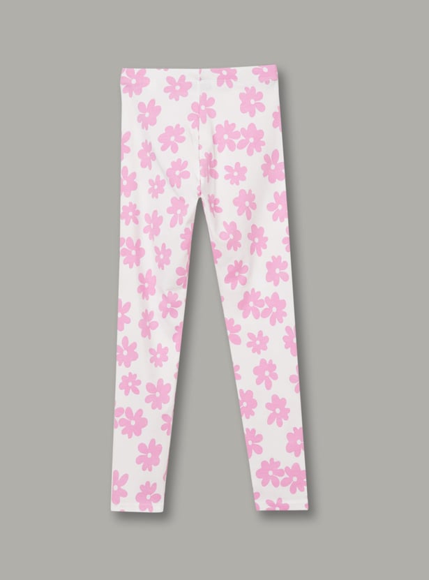 FAME FOREVER Girls Floral Print Leggings