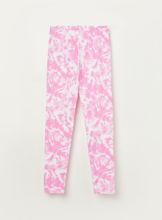 FAME FOREVER Girls Tie & Dye Leggings