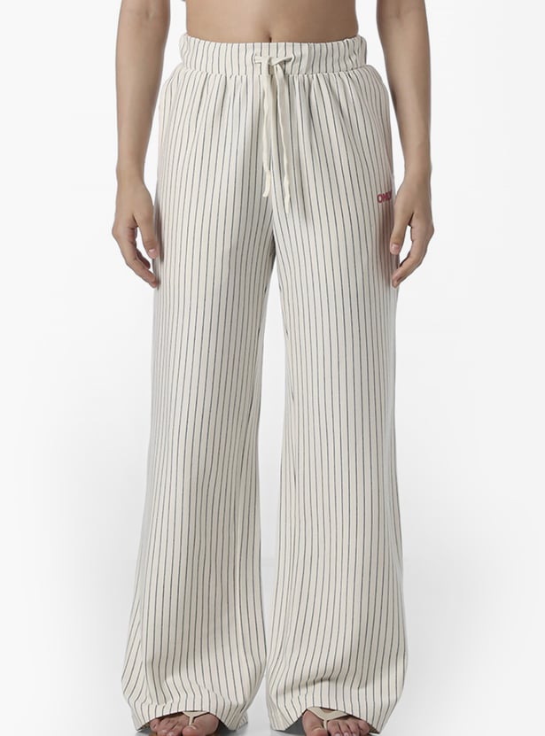 ONLY Striped Wide-Leg Trousers