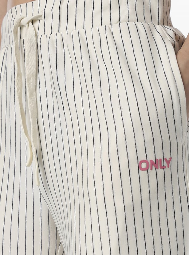 ONLY Striped Wide-Leg Trousers