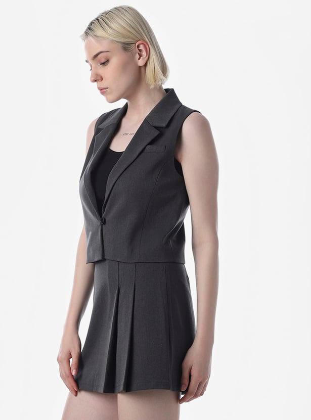 ONLY Solid Notched Collar Waistcoat