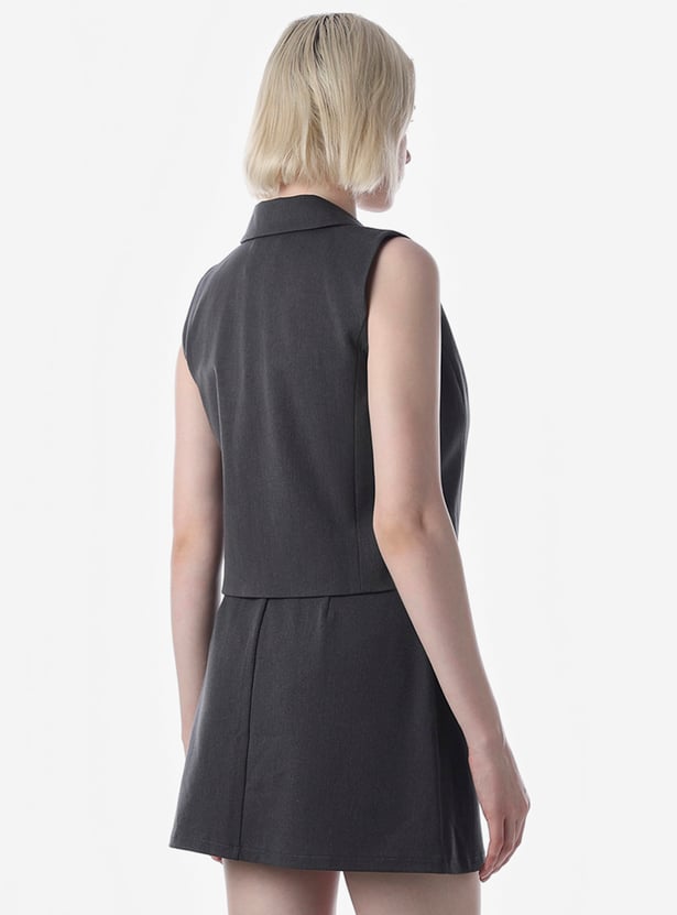 ONLY Solid Notched Collar Waistcoat