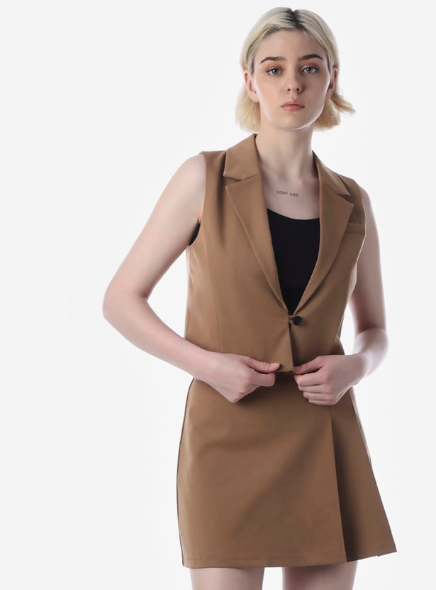 ONLY Solid Notched Collar Waistcoat