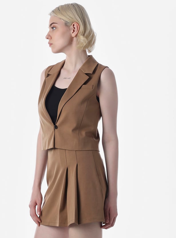 ONLY Solid Notched Collar Waistcoat