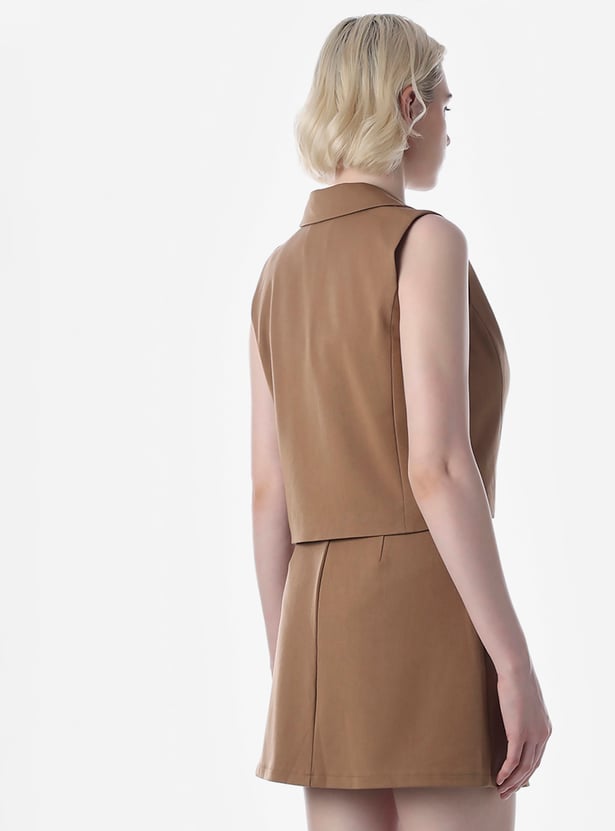 ONLY Solid Notched Collar Waistcoat