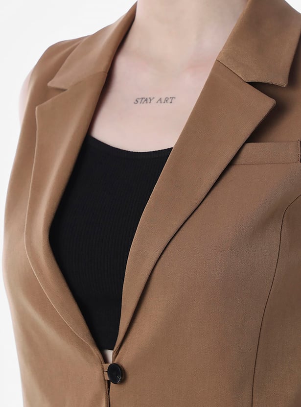 ONLY Solid Notched Collar Waistcoat