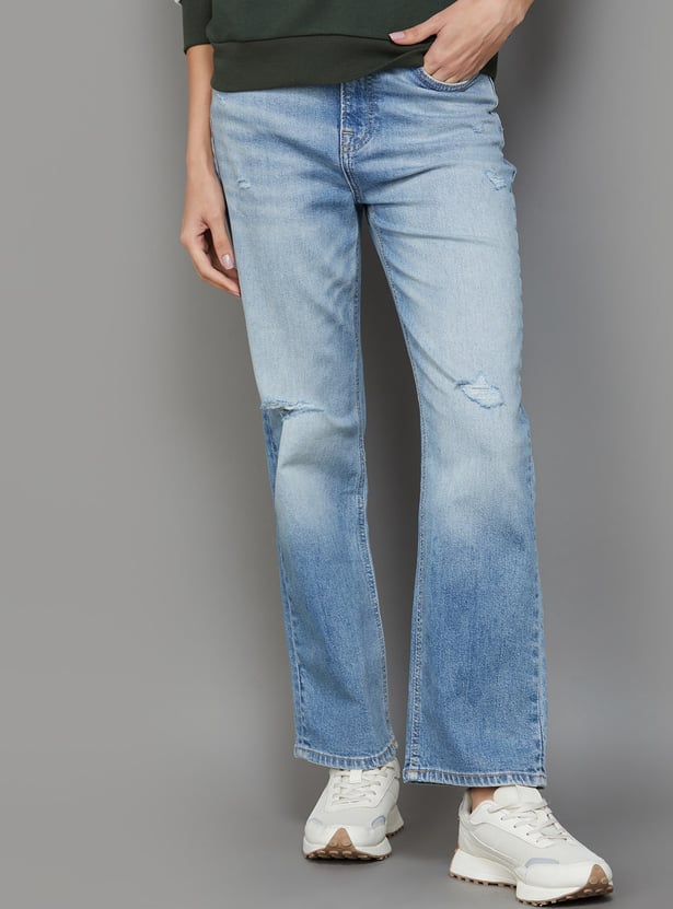 ONLY Embroidered Straight Fit Jeans
