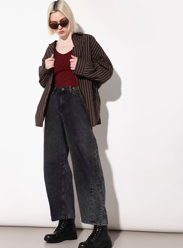 ONLY Dark Wash Slouchy Fit Jeans