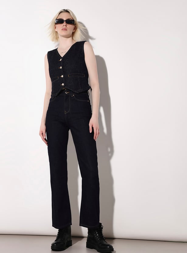 ONLY Darkwashed Straight Fit Jeans