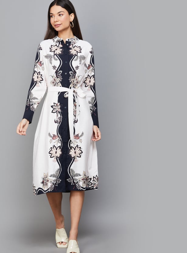 VERO MODA Printed Midi Shirt Dress