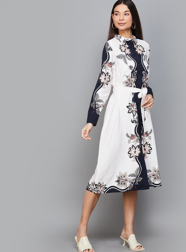 VERO MODA Printed Midi Shirt Dress