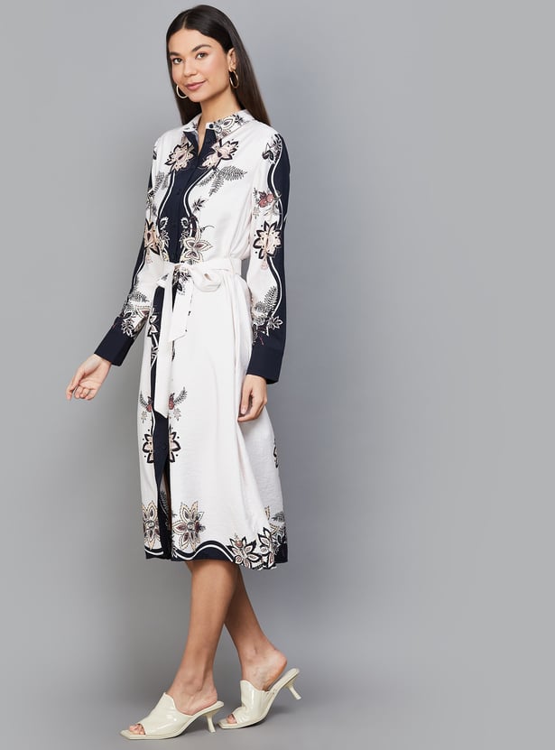 VERO MODA Printed Midi Shirt Dress