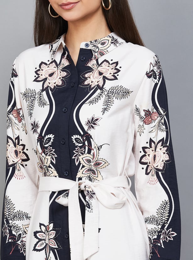 VERO MODA Printed Midi Shirt Dress