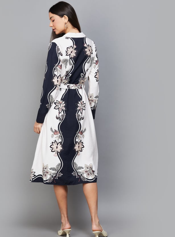 VERO MODA Printed Midi Shirt Dress