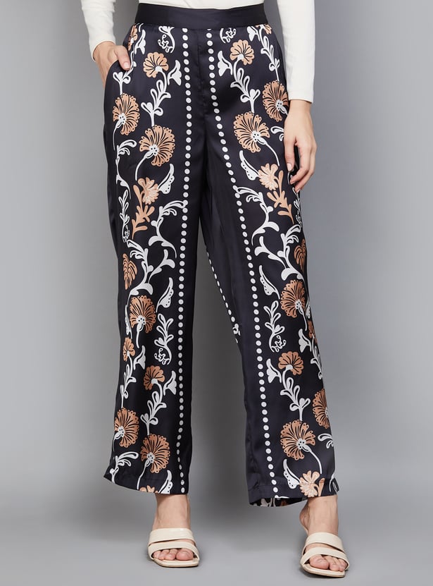 VERO MODA Floral Print Wide Leg Trousers
