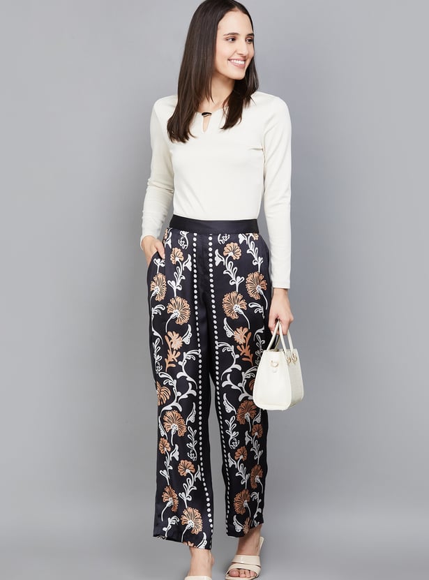 VERO MODA Floral Print Wide Leg Trousers