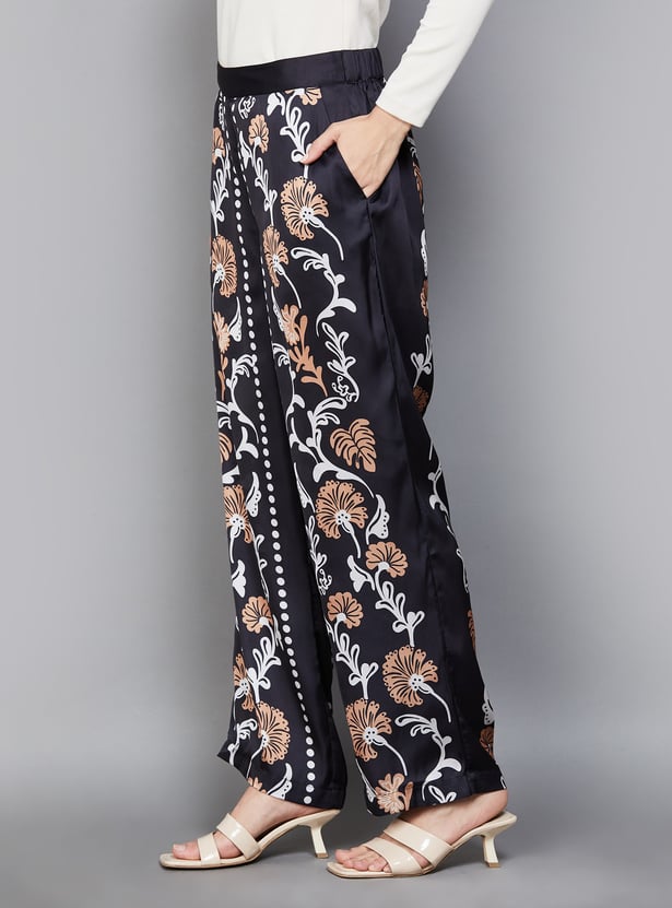 VERO MODA Floral Print Wide Leg Trousers