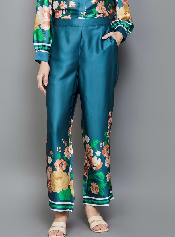 VERO MODA Floral Print Wide Leg Trousers
