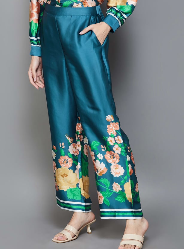 VERO MODA Floral Print Wide Leg Trousers