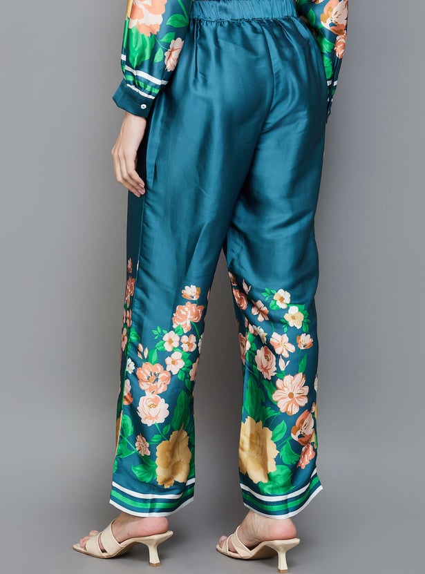 VERO MODA Floral Print Wide Leg Trousers