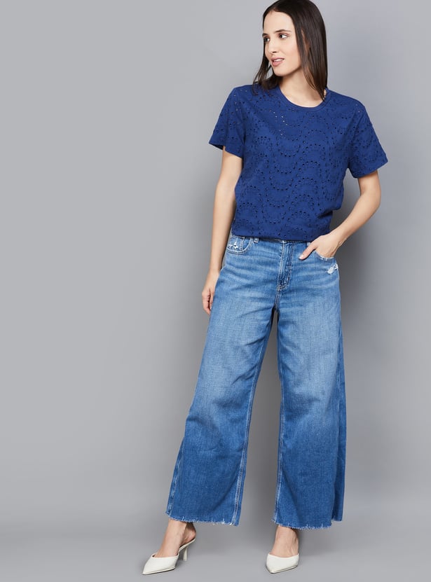 VERO MODA Schiffli T-shirt