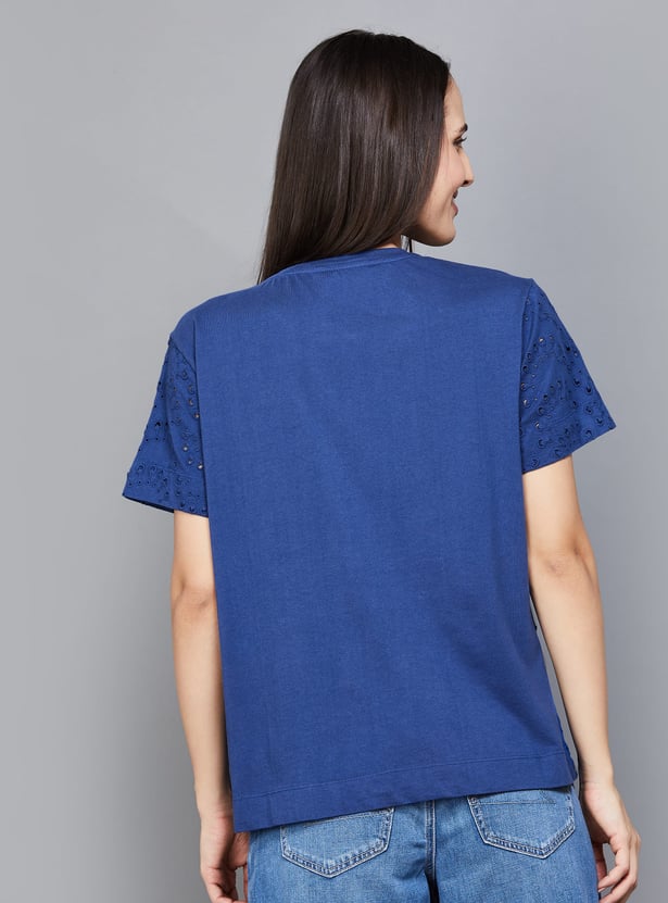 VERO MODA Schiffli T-shirt