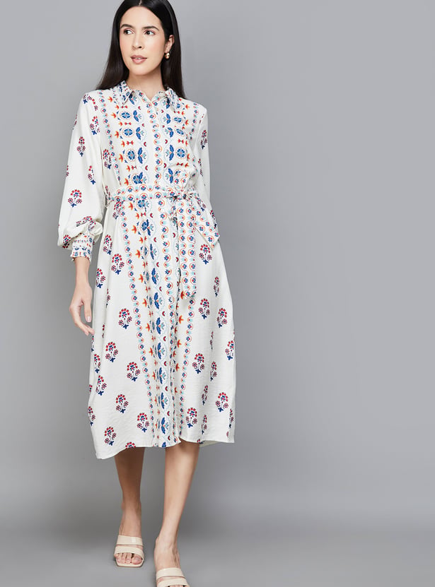 VERO MODA Floral Print Shirt Dress